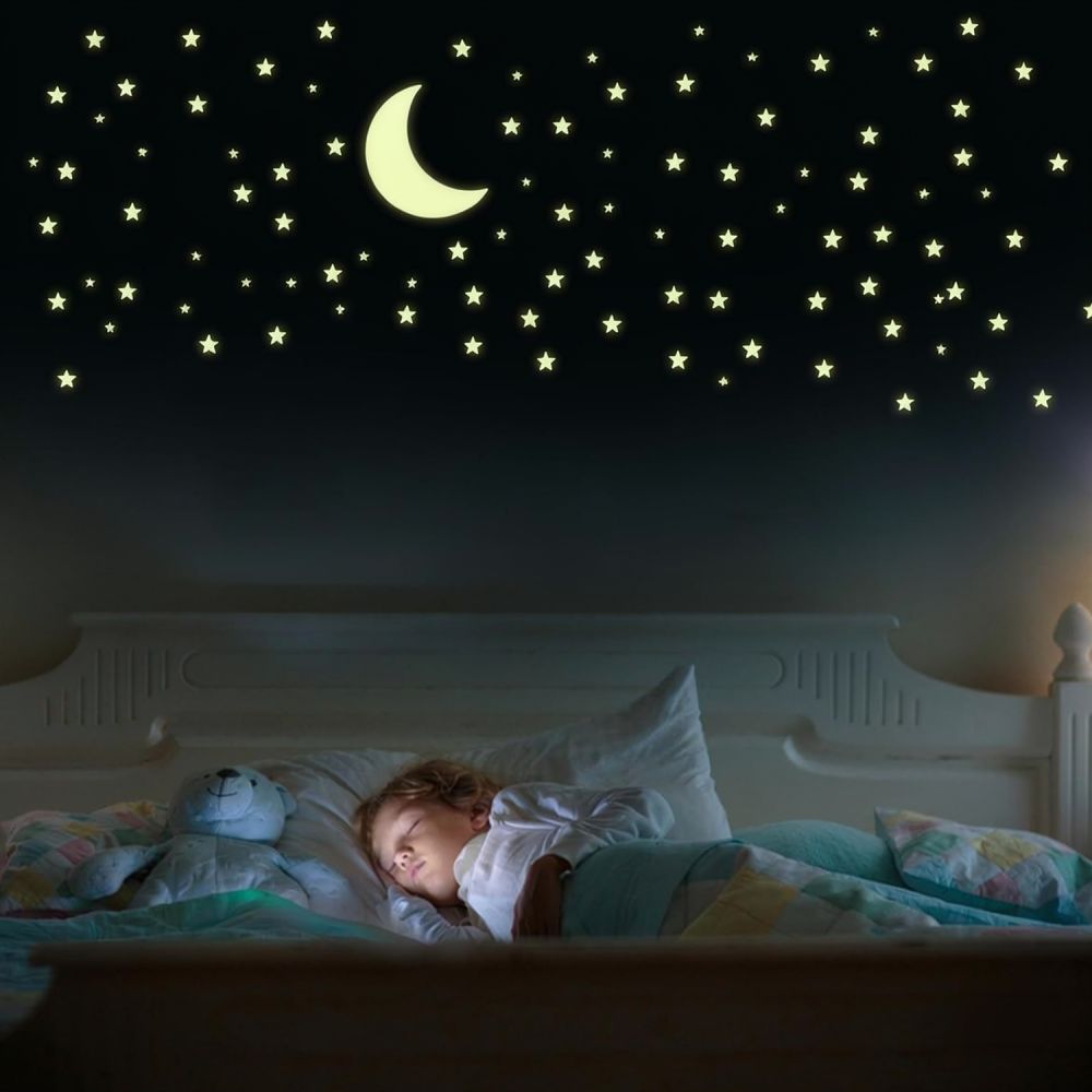 ملصقات جدارية على شكل نجوم وقم - مراجعة Glow In Dark Stars وسعره