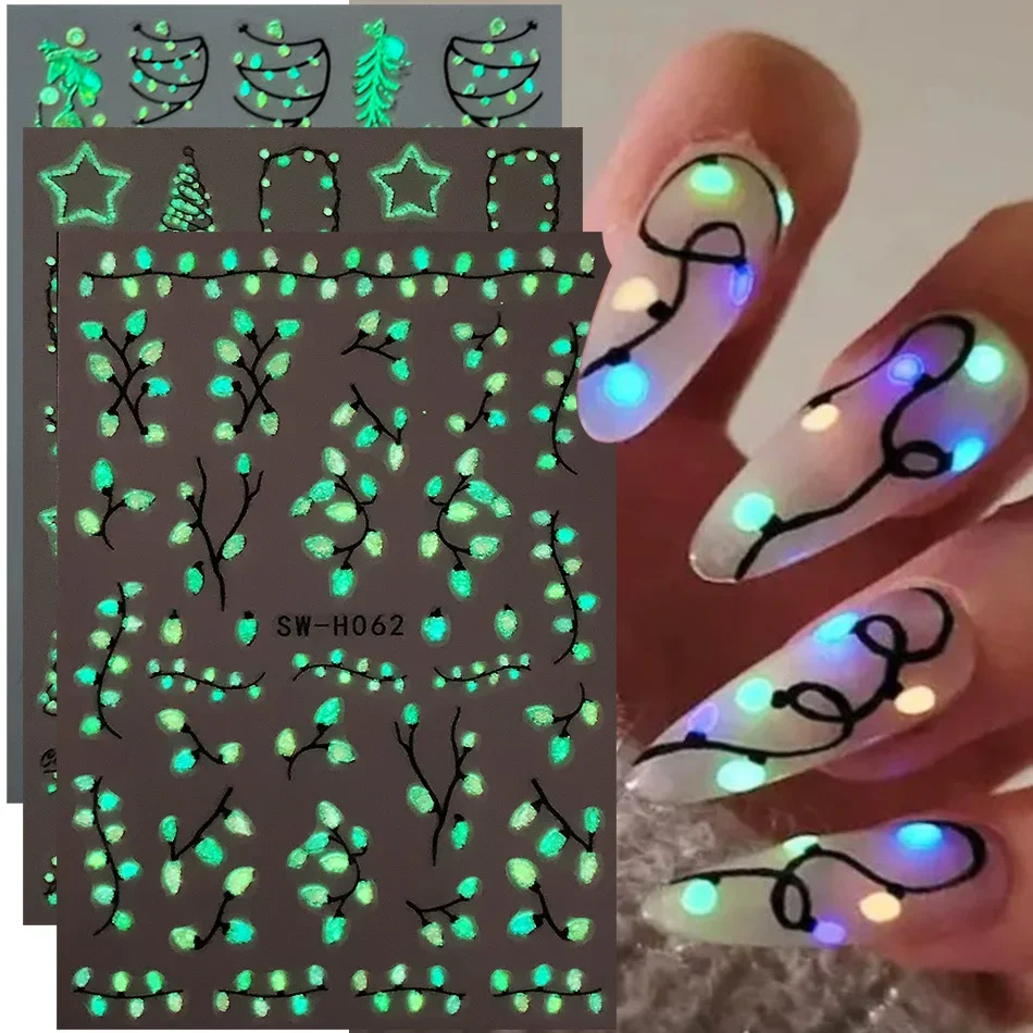 3 قطع من ملصقات الأظافر المضيئ - مراجعة Glow In Dark Stars وسعره