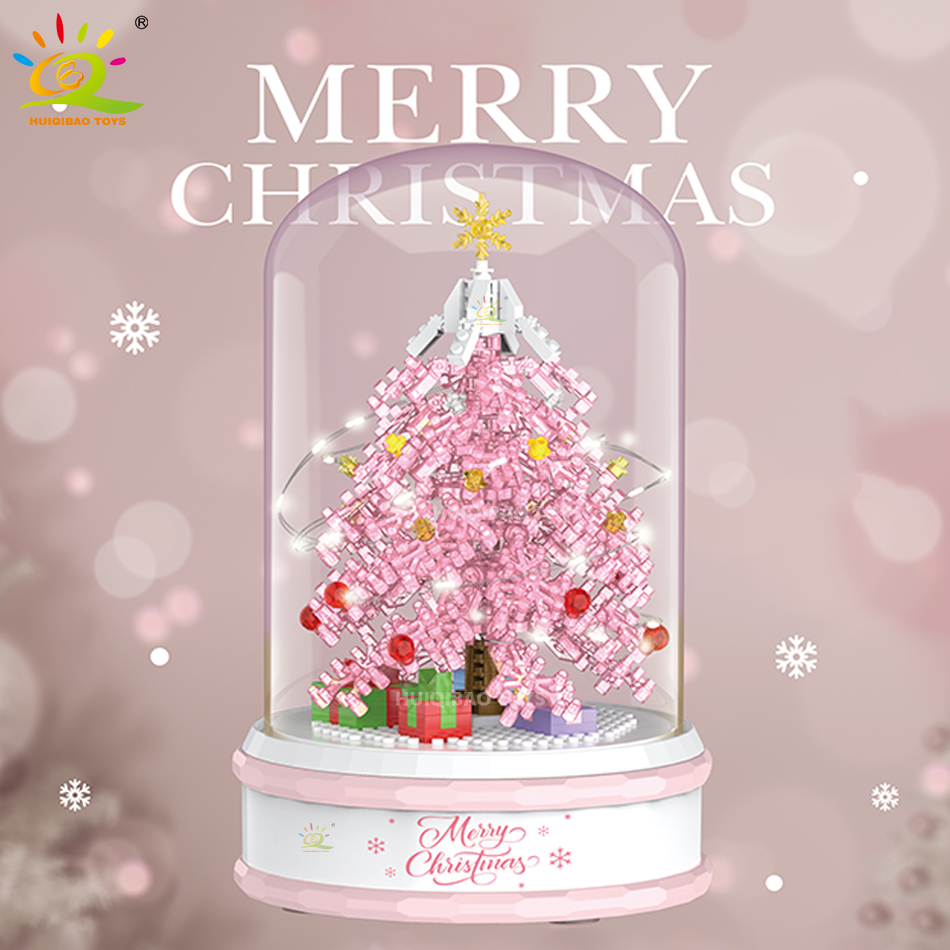 HUIQIBAO-كتل بناء شجرة عيد الم - مراجعة Kids Xmas Toys Ideas وسعره