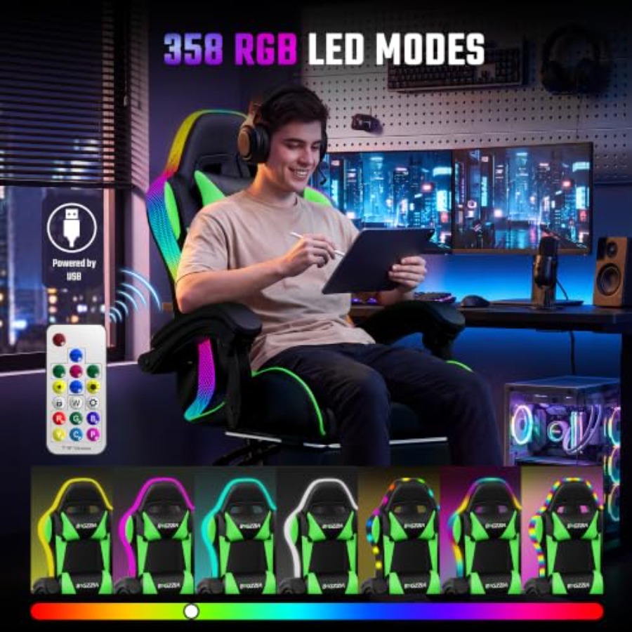 كرسي ألعاب RGB مع مسند للقدمين - مراجعة Kids & Toys Expo Saudi Arabia وسعره