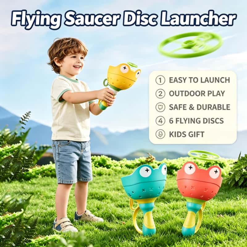 قاذف أقراص طائرة للأطفال، ألعا - مراجعة Kids & Toys Expo Saudi Arabia وسعره