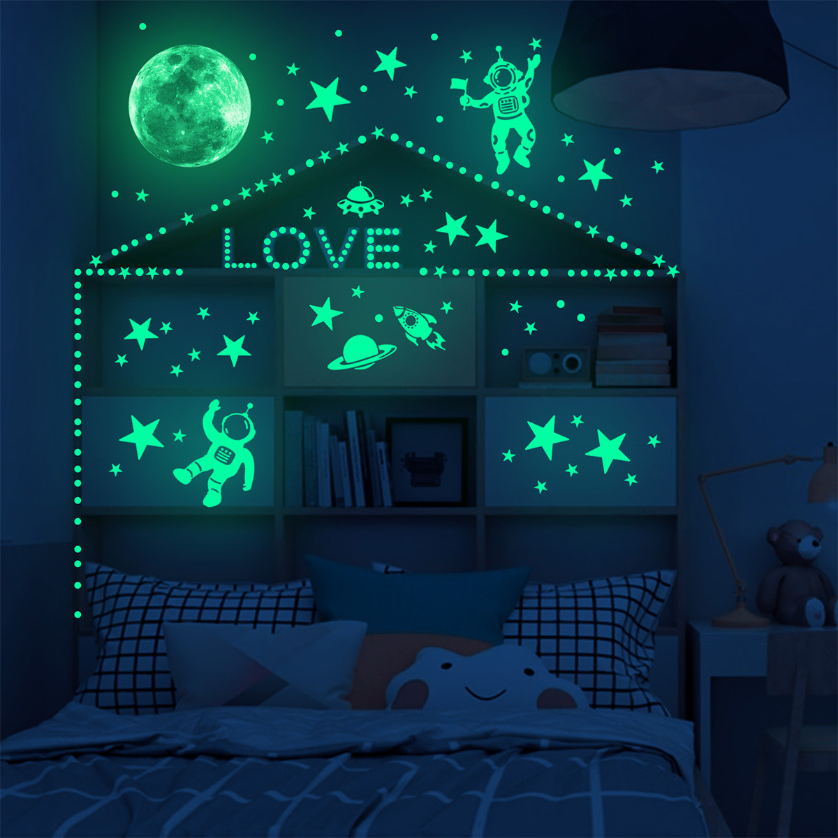 مضيئة القمر نجوم ملصقات جدار ل - مراجعة Glow In Dark Stars وسعره
